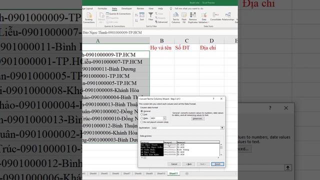 Thủ thuật Excel - Tách dữ liệu trong 1 ô thành nhiều ô trong excel смотреть онлайн