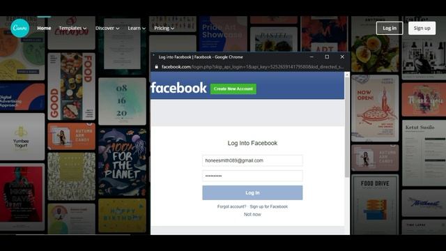 Login to Canva with Facebook Account смотреть онлайн