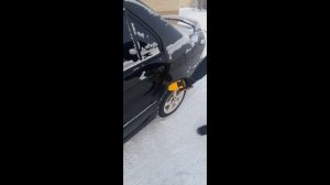 Тест фена INGCO HGLI20025 АКБ  отогрев двери авто в -40