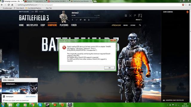 DirectX Device Creation Error!