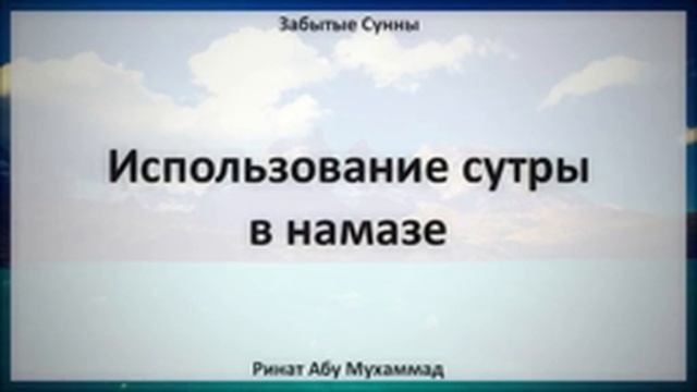 17. Использование сутры в намазе || Ринат Абу Мухаммад смотреть онлайн
