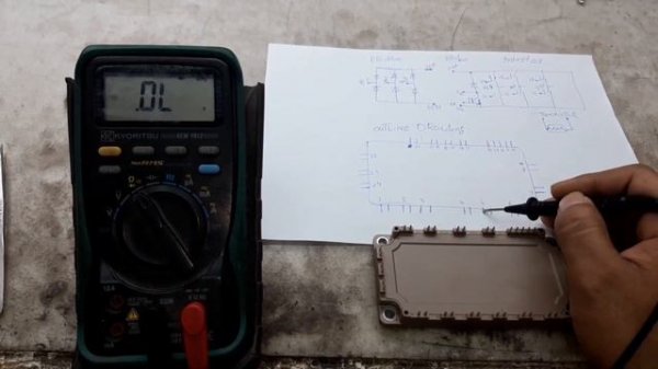 IGBT TEST - How to test 7MBR50SB120-50 in Hindi | vfd repairing lab