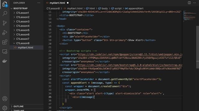 8.Bootstrap Alert смотреть онлайн