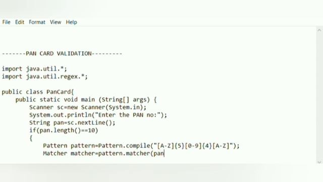 PAN Card Validation Java Program смотреть онлайн