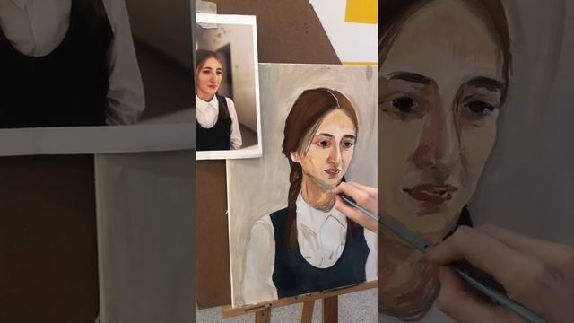 Видеоурок по академической живописи: рисуем голову натурщика, часть 3 смотреть онлайн