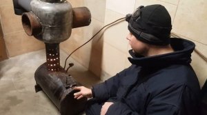 Печь на отработке, отопление гаража. Часть 1. Супер!