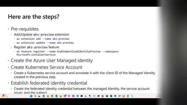 Azure AD workload identity on AKS (Preview) смотреть онлайн