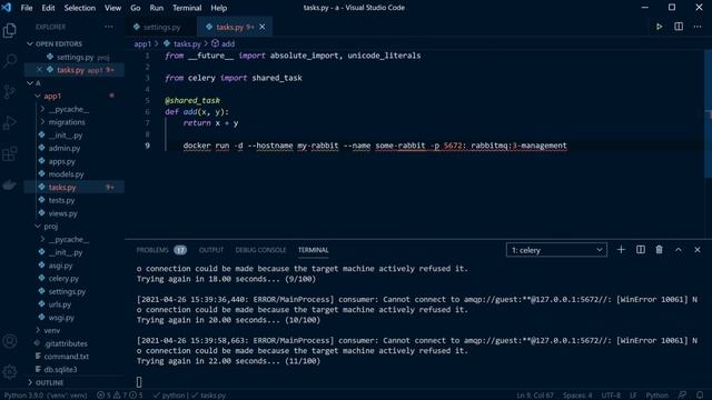 RabbitMQ | Celery | Windows 10 | Quick-Start Setup on Docker | Quickly start your Celery Project смотреть онлайн