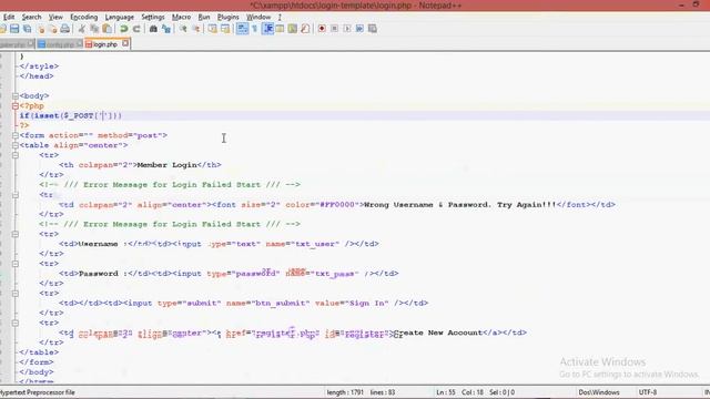 Create Member Login Page Using PHP & MYSQL смотреть онлайн