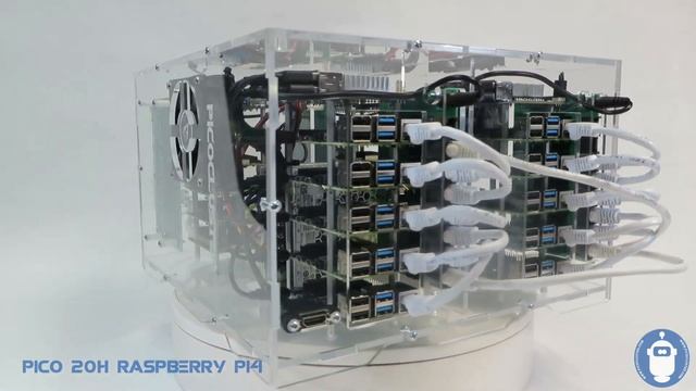 PicoCluster 20H 20 node Raspberry PI 4B cluster смотреть онлайн