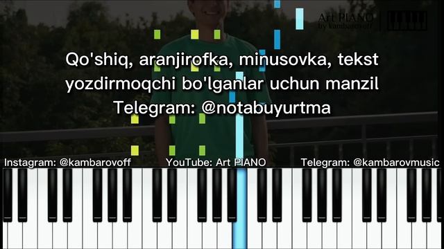 Azoda - Sog'inasan | KARAOKE • TEKST • QO'SHIQ MATNI • LYRIC VIDEO • PIANO VERSION | by kambarovoff смотреть онлайн