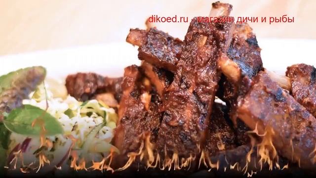 Рецепты из лося - как приготовить лося пошаговый рецепт - Пикантные ребрышки лося под барбекю смотреть онлайн
