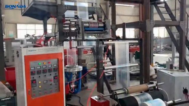 SJ50-700 PE Film Blowing Machine With Inline Single Color Printer смотреть онлайн