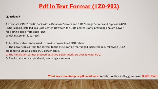 Oracle Exadata Database Machine X9M Implementation Essentials (1Z0-902) | Latest Dumps смотреть онлайн