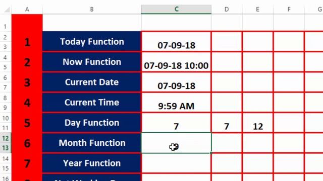 MS Excel - Excel Date Formulas - Tutorial 1 (All Date Functions) смотреть онлайн