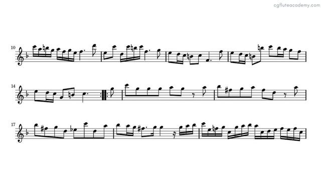 George Frideric Handel – Allegro ♩= 60 (Very Slow) Flute & Piano midi with metronome смотреть онлайн