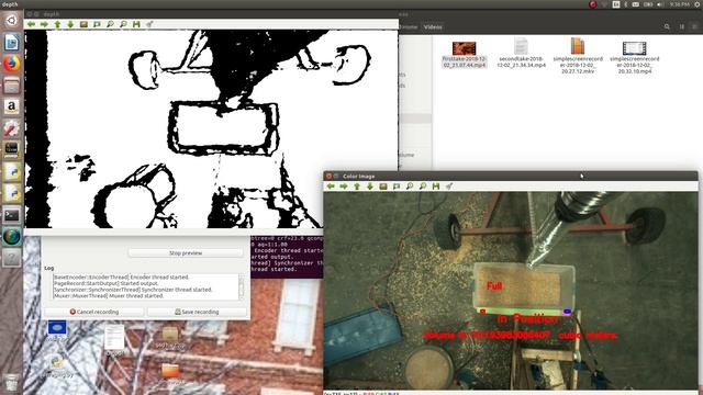final screen recording of ROS Python stereo camera grain volume measurement system смотреть онлайн
