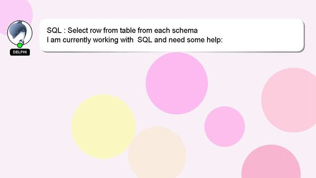 SQL : Select row from table from each schema смотреть онлайн