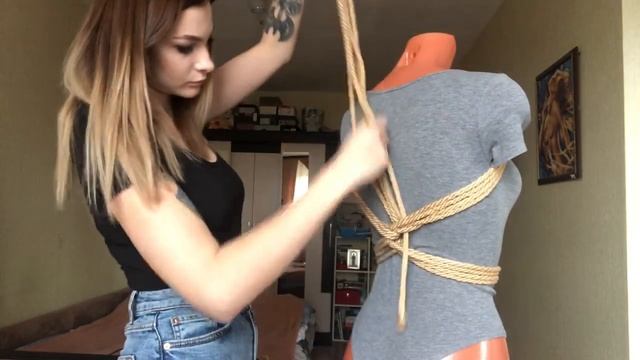 Shibari - простой обвяз груди/ красивый бондаж (simple, beautiful bondage) смотреть онлайн