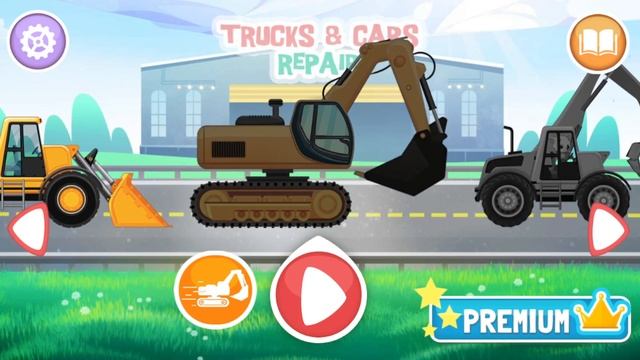 Construction Vehicles Repair Game For Kids #1 - Fix Broken Excavator - Tune Up And Build Vehicles