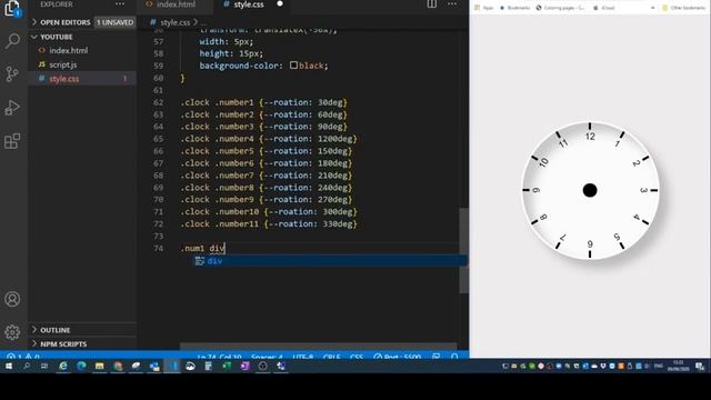 Make a clock using html css and javascript. Coding tutorial . смотреть онлайн