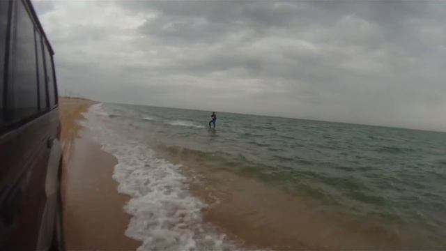 Благовещенская, море, небольшие волны. смотреть онлайн