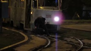 Перевод стрелки на трамвайных путях