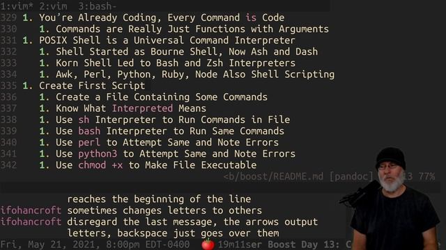 Beginner Boost, Day 13: Scripts are Just Terminal Commands in a File [20210521230234] смотреть онлайн