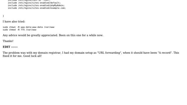 Nginx Virtual host 403 Forbidden смотреть онлайн