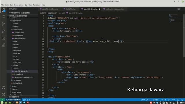 Membuat Autocomplete Live Search dan Autofill Codeigniter , Jquery UI [FULL TUTORIAL] смотреть онлайн