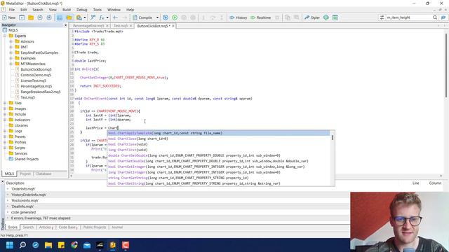 MQL5 Programming Tutorial - Place Pending Orders On Key Down Event in MT5 смотреть онлайн