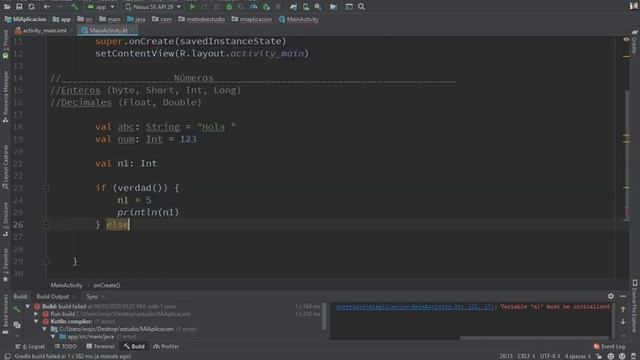 Curso de Programación en Android Studio con Kotlin Capítulo 2 Variables Numéricas смотреть онлайн