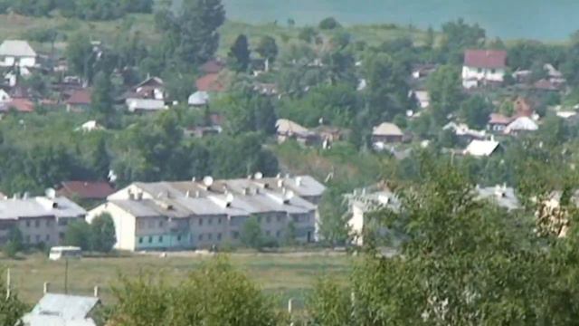 Зыряновск вид с горы, лесопосадки, карьер. смотреть онлайн