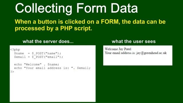 Using PHP: PHP Form Data смотреть онлайн