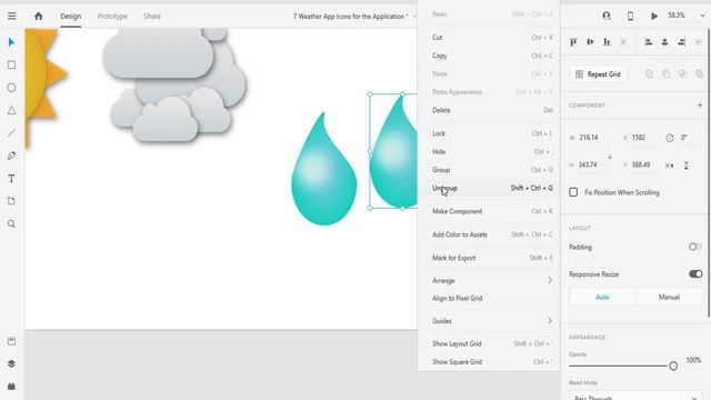 Light Rain Assets Weather icon creation in Adobe XD | Weather app UI creation in Adobe XD Part 3 смотреть онлайн