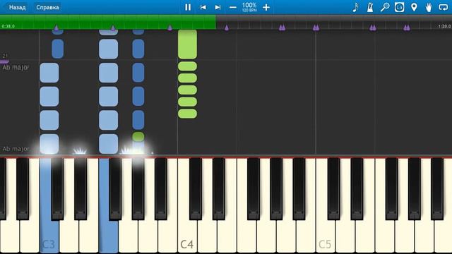 Макс Корж - Пламенный Свет (на пианино Synthesia cover) смотреть онлайн