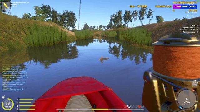 Белуга Каспийская. Спиннинг. Новый рекорд Термита. Ахтуба. Русская рыбалка 4. Russian Fishing 4. смотреть онлайн