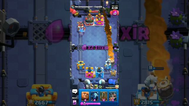 Clash Royale: Tesla Evolution Draft 2v2 Battle смотреть онлайн