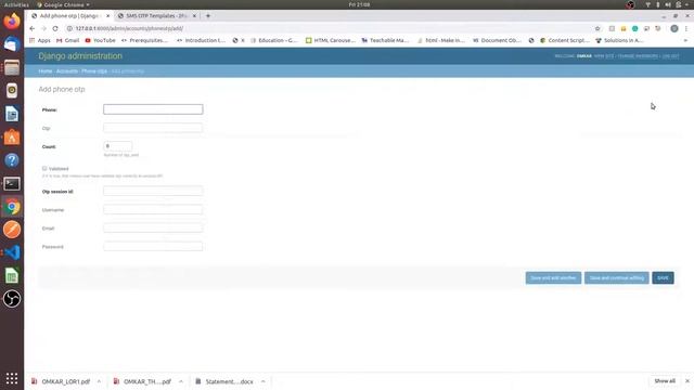 How to create Login and SignUp with Phone OTP validation in Django 2020 || Part -1 || The Codrammer смотреть онлайн