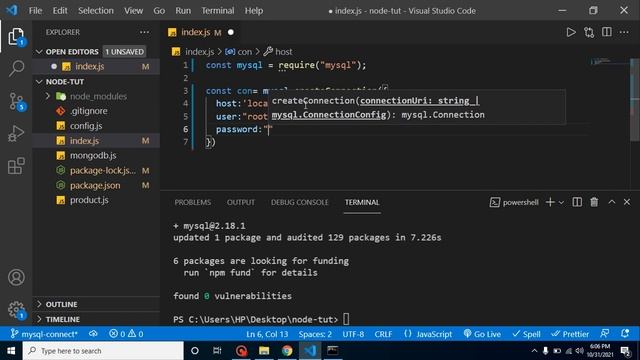 Node JS in Hindi #48 connect with mysql смотреть онлайн