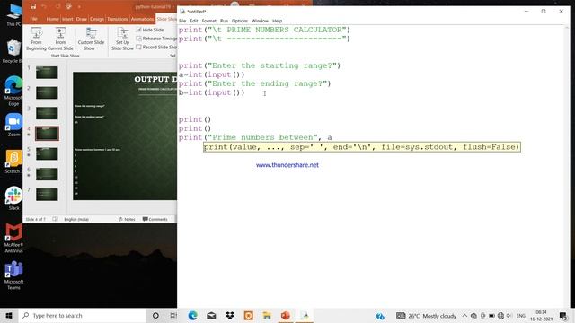 PYTHON TUTORIAL | PROGRAM-19 | PRIME NUMBERS CALCULATOR смотреть онлайн