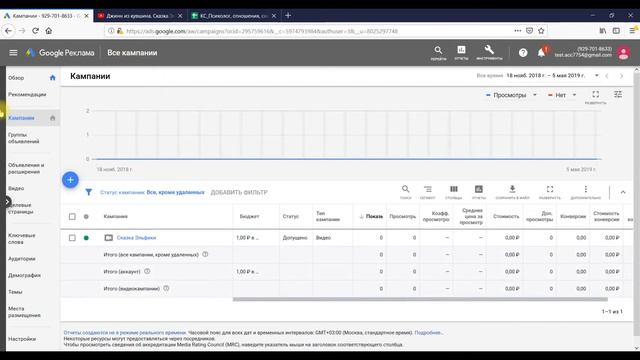 Реклама на Ютубе, Дискавери + таргетинг по Ключевым словам смотреть онлайн