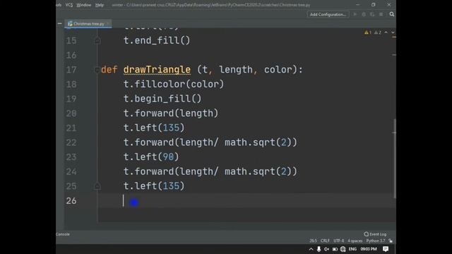 How to draw Christmas tree using Python turtle| Turtle| смотреть онлайн