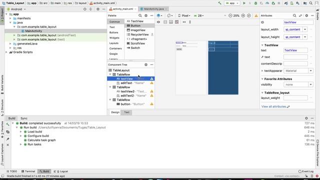 Tutorial Table Layout Android Studio смотреть онлайн