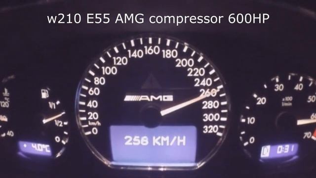 W210 E55 AMG Compressor 600HP Acceleration