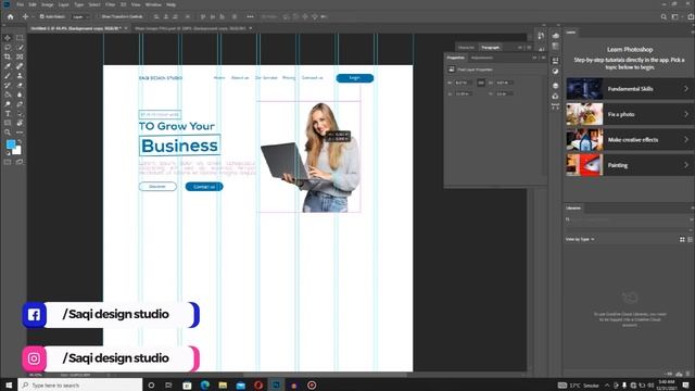 How to make Business Website #MianHeader #Nav_Bar Design in Photoshop #-1 смотреть онлайн