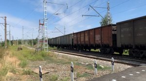 Электровоз ВЛ80С-1180/1210 С грузовым поездом