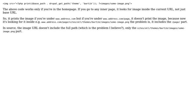 Drupal: How to print correct path to file in .tpl.php? смотреть онлайн