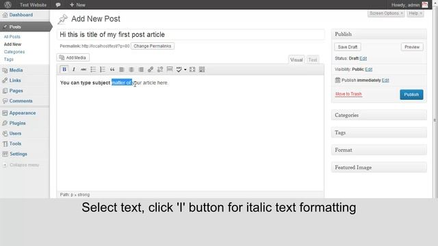 How to write new Post article in WordPress смотреть онлайн