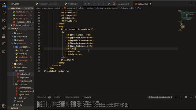Ecommerce website online shop display products in admin page coding python tutorial part 12 смотреть онлайн